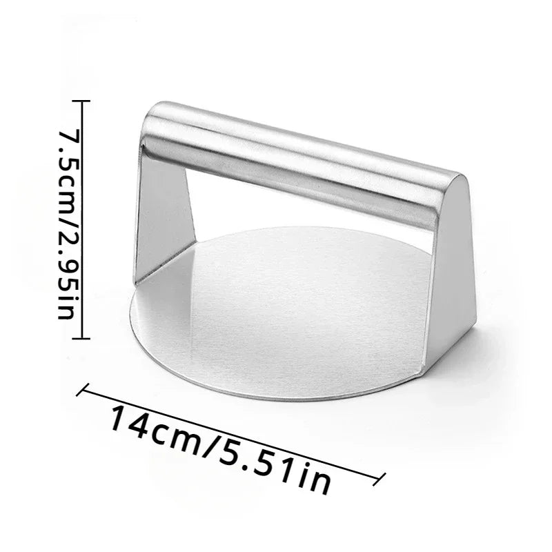 Stainless Steel Smash Burger Press Hamburger Patties Meat Masher Circular Meat Press Mold for Deli Meats Kitchen Accessories