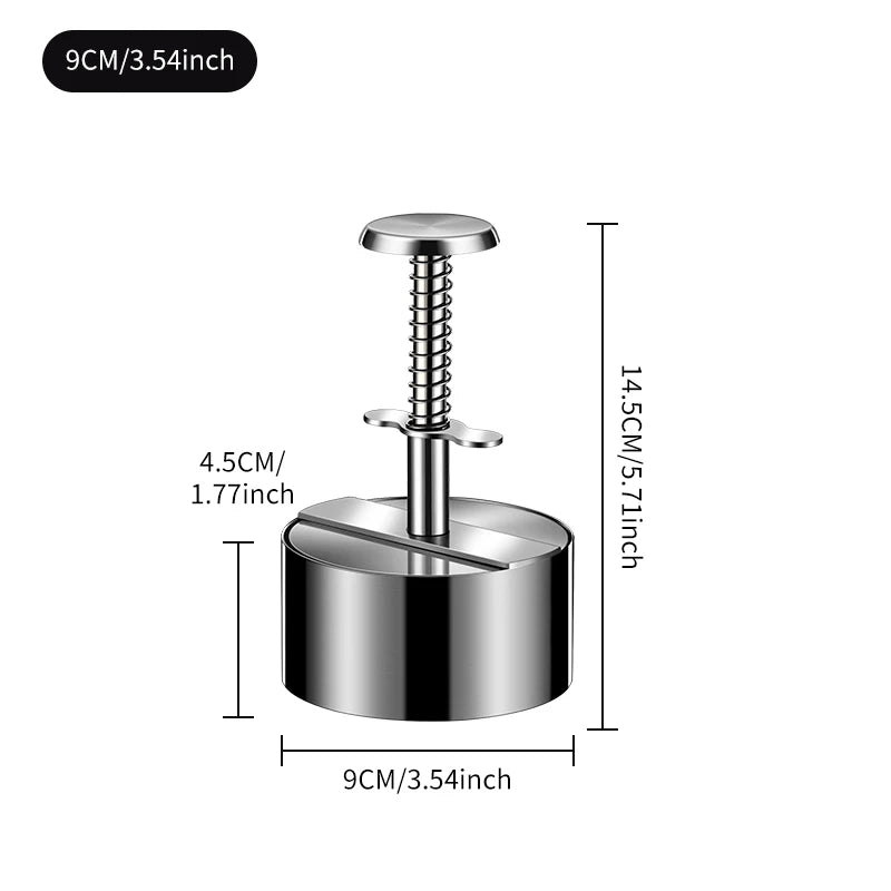 Hamburger Makers Non-Stick Smash Burgers Press Beef Meat Patty Makers 304 Stainless Steel Thickness Adjusted Kitchen BBQ Tools