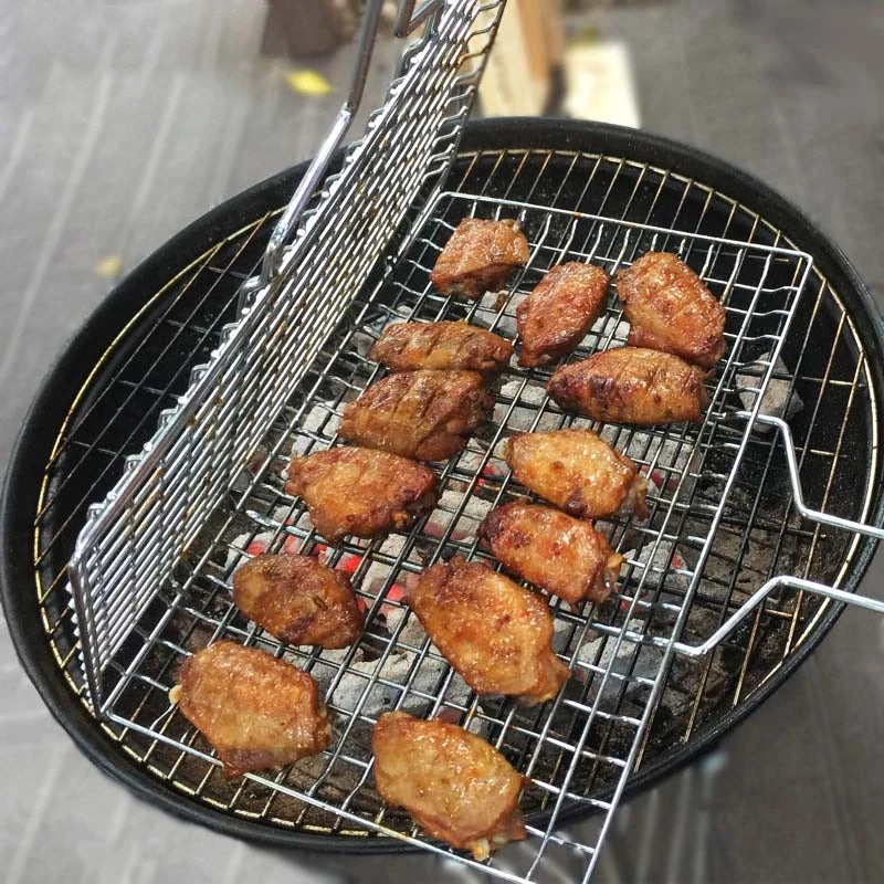D2 BBQ Non-Stick Grilling Basket Grill Mesh Mat Meat Vegetable Steak Picnic Party Barbecue Tool Heat Resistant Grill Sheet Liner