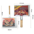 D2 BBQ Non-Stick Grilling Basket Grill Mesh Mat Meat Vegetable Steak Picnic Party Barbecue Tool Heat Resistant Grill Sheet Liner