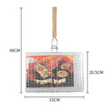 D2 BBQ Non-Stick Grilling Basket Grill Mesh Mat Meat Vegetable Steak Picnic Party Barbecue Tool Heat Resistant Grill Sheet Liner