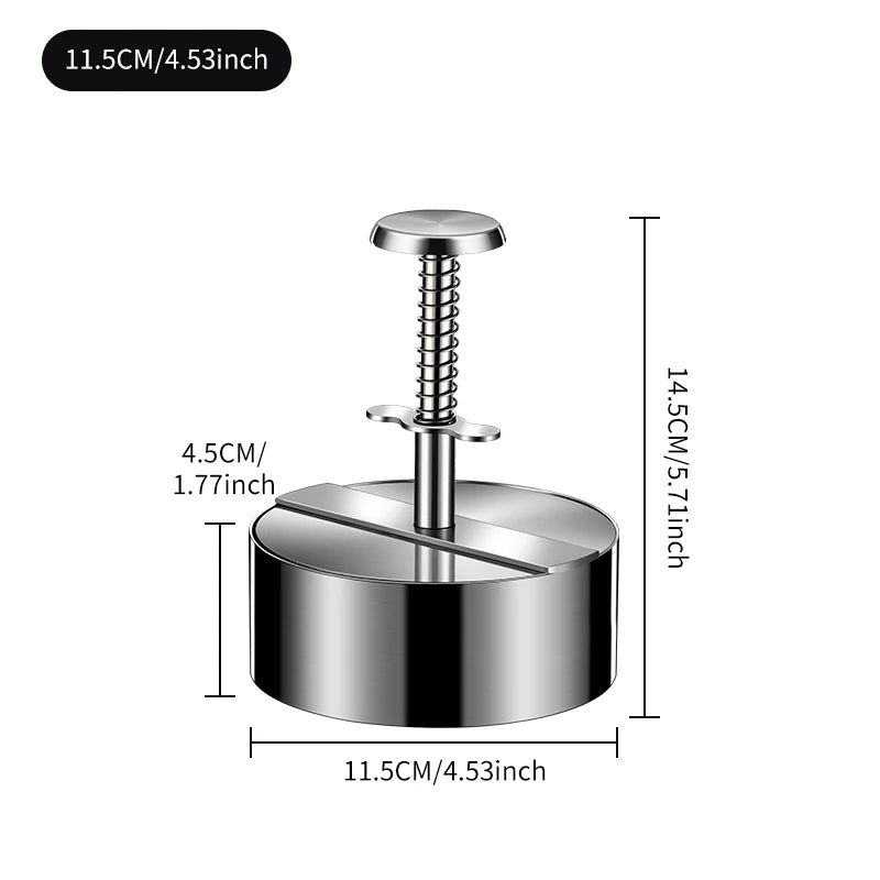 Hamburger Makers Non-Stick Smash Burgers Press Beef Meat Patty Makers 304 Stainless Steel Thickness Adjusted Kitchen BBQ Tools
