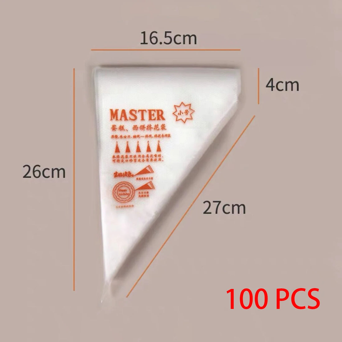 100 PCS Thick Disposable Pastry Bags DIY Cake Cream Decoration Piping Bag Icing Bag Baking Supplies Pastry Sleeves