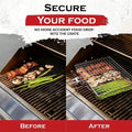 Stainless Steel Foldable and Thickened Barbecue Net Rack with Large Capacity for Grilling Chicken BBQ Grilling Basket Withhandle