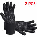 BBQ Gloves 1472℉ Heat Resistant Grilling Gloves Silicone Non-Slip Oven Mitts Kitchen Gloves for Barbecue Grilling Cooking Baking