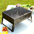 Portable BBQ Grill Stainless Steel Charcoal Grill Outdoor Cooking Tool Kit Camping Picnic Beach BBQ Lightweight Compact Travel