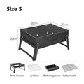 Portable BBQ Grill Stainless Steel Charcoal Grill Outdoor Cooking Tool Kit Camping Picnic Beach BBQ Lightweight Compact Travel