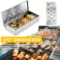 Smoker Box BBQ Smoker Box Wood Chips for Indoor Outdoor Charcoal Gas Barbecue Grill Meat Infused Smoke Flavor Accessories