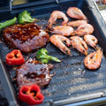 BBQ Grill Plate, Pan Grill Pan Cooking, Reversible Cast Iron Pizza Plate, Gas Grill Accessories Universal