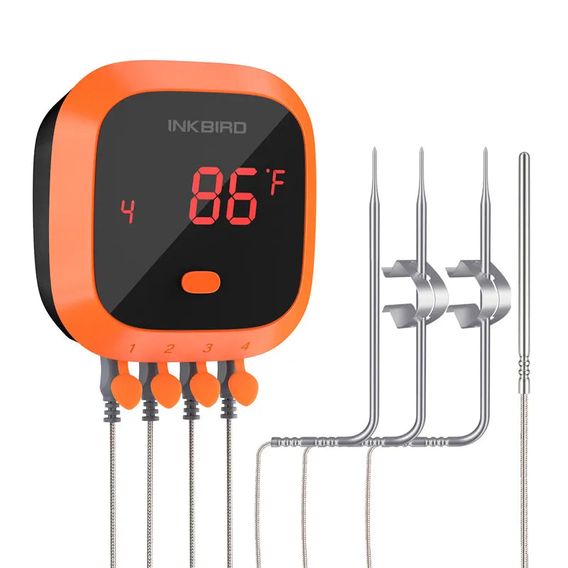 IBT 2X 4XS 6X 3 Types Food Cooking Bluetooth Wireless BBQ Thermometer IBT-6XS Probes&Timer for Oven Meat Grill Free App Control