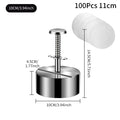 Hamburger Makers Non-Stick Smash Burgers Press Beef Meat Patty Makers 304 Stainless Steel Thickness Adjusted Kitchen BBQ Tools